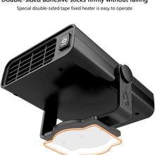 Car Fan Heater, 12V / 24V 120W Fan Heater Auto Heater Portable Defroster Demister Auto Air Purification (Black,24V)
