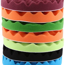 Acouto 7PCS Sponge Polishing Pads, 8"/20cm Soft Car Waxing Sponge Pads Foam Buffing Polishing Pads Kit Waxing Pad Tool for Car Polisher Buffer