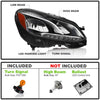 ACANII - For [LED Low Beam/Halogen High Beam] Mercedes-Benz E-Class W212 Sedan/Wagon Headlight Headlamp Passenger Side