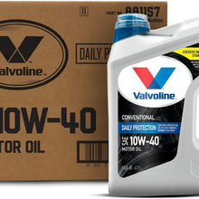 Valvoline Daily Protection SAE 10W-40 Conventional Motor Oil 5 QT, Case of 3