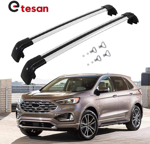 2 Pieces Cross Bars Fit for Ford Edge 2016 2017 2018 2019 2020 Silver Cargo Baggage Luggage Roof Rack Crossbars