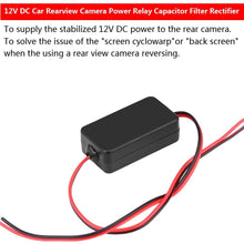 12v Car Power Filter Reverse Camera Power Rectifier Power Relay Capacitor Filter Suppressor for Car Backup Camera