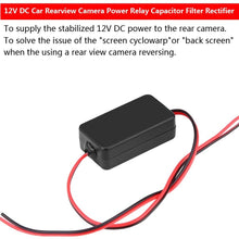 Filter Rectifier, 12V DC Car Rearview Camera Power Relay Capacitor Filter Rectifier Black
