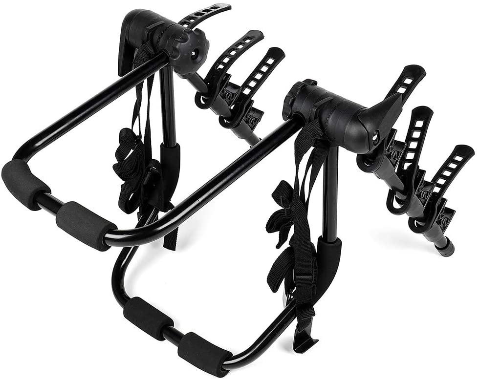 ZENITHIKE Trunk Mount Rack Car SUV CA-rgo Carrier Bike 3 Bike Trunk Rack - Max Load 35 lbs