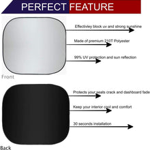 EcoNour Premium Car Windshield Sunshade with Easy Read Size Chart-Universal Fit for Car, SUV, Van,Truck-. 210T Nylon Material (Medium 28 x 31 inches (71 x 79 cm))