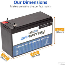 SLA Replacement Battery for 12V 9.5AH T2 Battery- AGM SLA Battery- Maintenance Free- Zipp Battery