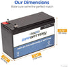 SLA Replacement Battery for 12V 9.5AH T2 Battery- AGM SLA Battery- Maintenance Free- Zipp Battery