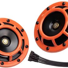 FARBIN Car Horn 12V Super Tone Horn High Tone/Low Tone Metal Twin Horn Kit with 2Pcs Connector Harnesses Cable for Honda
