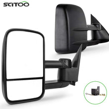 SCITOO Towing Mirrors, fit Chevy GMC Exterior Accessories Mirrors fit C1500 C2500 C3500 K1500 K2500 K3500 1988-1998 with Convex Glass Manual Controlling and Telescoping Features