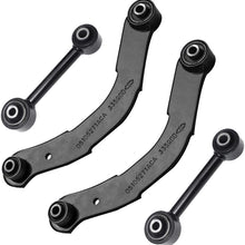 TUCAREST 6Pcs Rear Suspension Kit K641868 x2 K641281 x2 K641226 x2 Rear Control Arm Assembly Compatible With 07-12 Dodge Caliber 07-14 Jeep Compass Patriot (Except Off-Road Package) Lateral Link