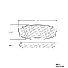 Centric 300.13040 Rear Brake Pad