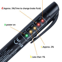 EFORCAR Brake Fluid Tester, Automotive Shop Tools Diagnostic Testing Tool Auto Brakes Calibrated with 5 LED Indicator Brake Fluid Oil Detection Mini Pen Liquid Moisture Water Tester Tool For DOT3 DOT4