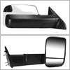 Replacement for RAM 1500 2500 3500 Chrome Heated Power Smoked Signal Foldable Towing Side+Circle Blind Spot Mirror