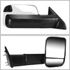 Replacement for RAM 1500 2500 3500 Pair of Chrome Powered + Heated Smoked Signal Glass + Foldable Side Towing Mirrors