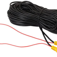 Car Bus Trailer Truck RCA Reverse Rear View Parking Camera Video Cable with Detection Wire Reverse Trigger Cord for GPS Navigation (12 Meters/40FT)