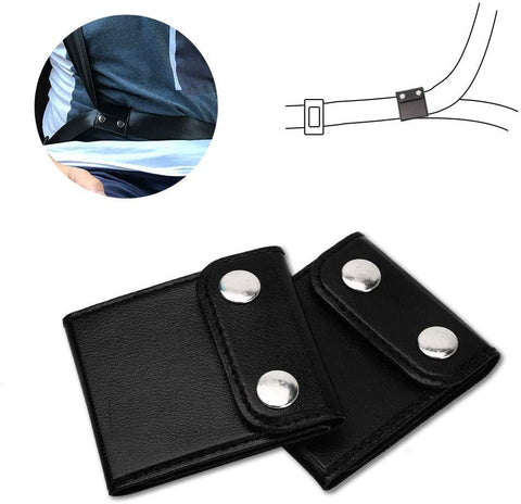 LICY Seatbelt Adjuster for Adults, Vehicle Seat Belt Cover Clips for Universal Comfort Automotive Belt Strap 2 Pack Black