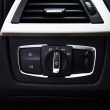 9 MOON Matt Chrome Headlight Switch Frame Trim for BMW for BMW X5 F15 2014 2015 F30 F31 F32 F34 3 4 Series (Fits: BMW)