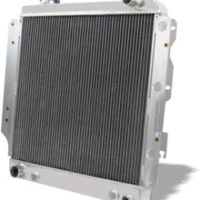 CoolingSky 3 Row All Aluminum Radiator for 1987-06 Jeep Wrangler YJ TJ 2.4/2.5/4.0/4.2L - Direct Replacement