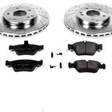 Power Stop K3047 Front Brake Kit with Drilled/Slotted Brake Rotors and Z23 Evolution Ceramic Brake Pads