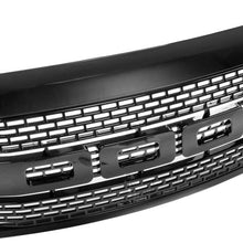 Grille Compatible With 2009-2014 Ford F150, Raptor Style Front Bumper Grille Hood Mesh With Shell Chrome ABS by IKON MOTORSPORTS, 2010 2011 2012 2013