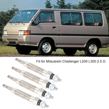 KIMISS Car Spark Plugs, Steel 4Pcs/Set Diesel Heater Glow Plugs Fit For L200 L300 0250202092