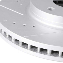 BRAKEUS Brake Rotors Kits Fit for 2003-2004 Infiniti M45, 2002-2006 Infiniti Q45, 2004-2009 2011-2017 Quest with 5 -Lugs Slotted Drilled Disc