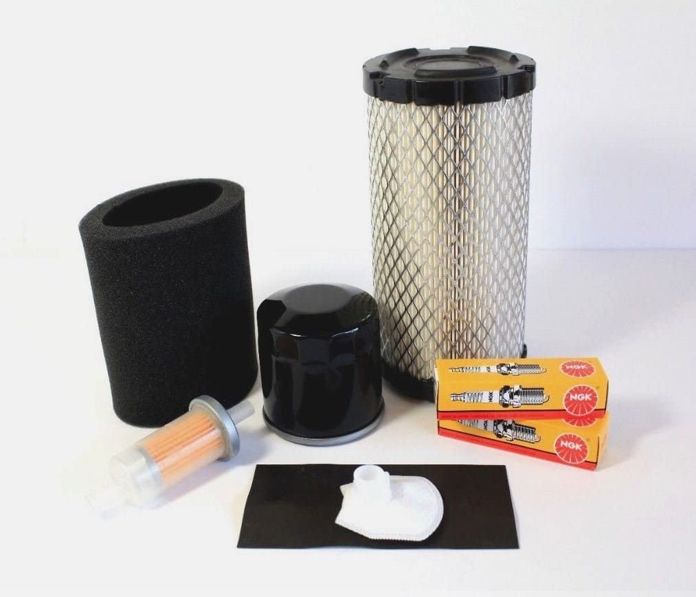 Kawasaki Mule 4000/4010 (2011-2018) Tune Up Kit - 2 Air Filters, Oil Filters, Fuel Strainer & Filter, 2 Spark Plugs