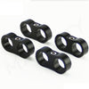 4pcs AN10 19MM Braided Hose Separator Clamp Fitting Adapter Bracket Black