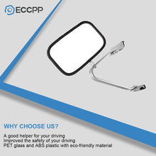 ECCPP Manual Side View Mirrors Chrome Pair Set for 80-96 Ford F-Series F150 F250 F350 Bronco Pickup Truck SUV