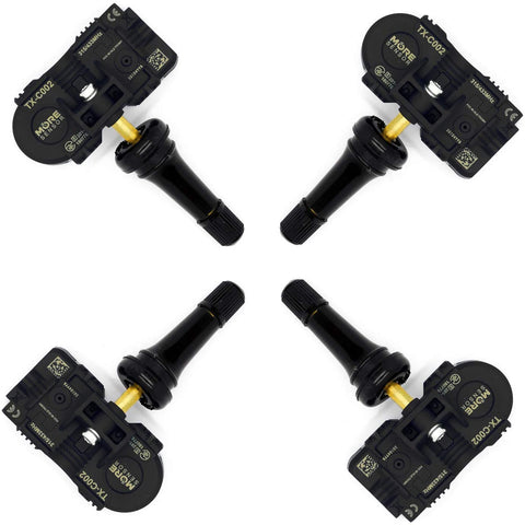 MOBILETRON MoreSensor | 4-Pack 433 MHz Snap-in Direct-Fit TPMS Tire Pressure Sensor for Nissan Altima &Rogue Sport | CX-S104-SN-4