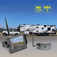 Haloview MC5111 5'' 720P HD Digital Wireless Backup Camera System 5'' LCD Rear View Monitor and IP69K Waterproof Reversing Built in DVR Kit for Trucks/Trailer/Bus/RVs/Pickups/Camper/Vans