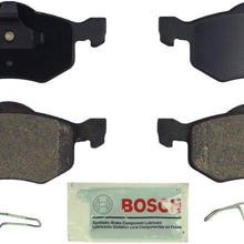 Bosch BE843H Blue Disc Brake Pad Set with Hardware for Select Ford Escape, Mazda Tribute, and Mercury Mariner SUVs - FRONT