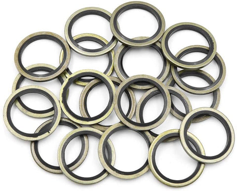 X AUTOHAUX 20pcs Universal Engine Oil Crush Washers Drain Plug Gaskets 22mm ID. 30mm OD. for Car