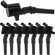 Ignition Coil Pack of 8 Curved Boot Coils Compatible with Ford Lincoln Mercury 4.6L 5.4L V8 DG508 C1454 C1417 FD503 F7TU-12A366AB 1L2U12029AA I2LU-12A388-AA C1417 DG473 DG481 DG491, Red