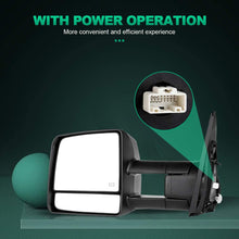 AUTOMUTO Towing Mirrors Fit For 2007-2016 For Toyota For Tundra Left Driver Right Passenger Tow Mirrors Power Adjusted Heated Black Housing Turn Signal Light Driver Side and Passenger Side