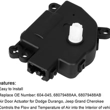 HVAC Blend Door Actuator Replaces 604-045 68079488AA 68079488AB for 2011 2012 2013 Dodge Durango & Jeep Grand Cherokee