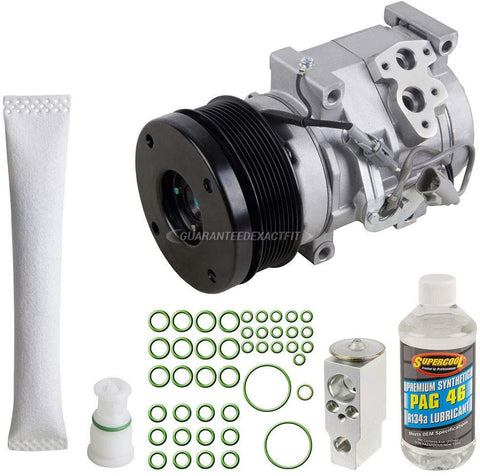 AC Compressor & A/C Kit For Toyota Tundra 4.6L & 5.7L V8 - Includes Drier Filter, Expansion Valve, PAG Oil & O-Rings - BuyAutoParts 60-81158RK NEW