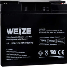 Weize 12V 20AH Lead Acid Battery Replace UB12200 FM12200 6fm20 EXP12200 12V 20AH 22AH Batteries