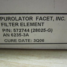 Purolator 572744 Facet Filter 28025-G an 6235-3A
