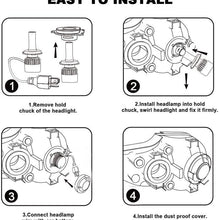 G2 LED Headlight H11,55W 6000k LED Bulbs 6000lm Mushan Pack of 2 Superbright LED Headlight (2Pack H8/H9/H11)
