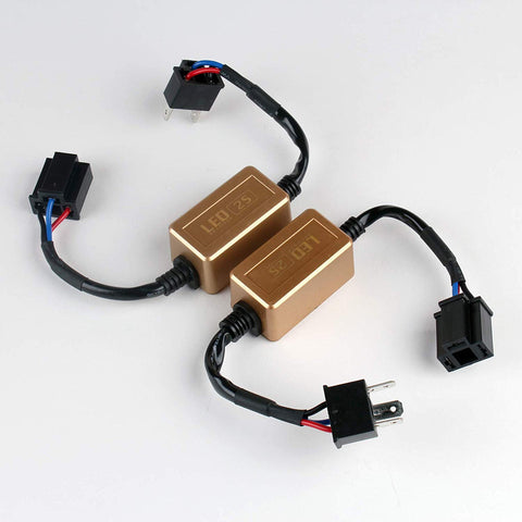 PAIR LED Conversion Kit Headlight Canbus Error Free Anti Flickering Resistor Decoder - H4 HB2 9003