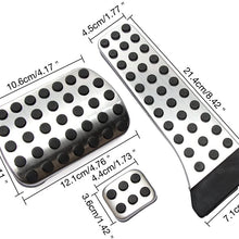 etopmia BEZ No Drill Fuel Brake Foot Pedals For Mercedes Benz C/E/S/GLK/SLK/CLS/Sl Class Silver (1 Pack)