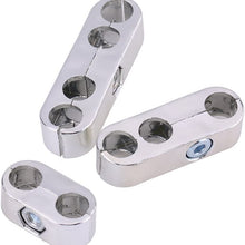 Engine Spark Plug Wire Separators for 7mm/8mm Spark Plug Wires, Wire Separators Divider for Chevy Ford and Mopar(Silver)