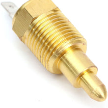American Volt Electric Radiator Fan Ground Thermo Switch 1/8" 1/4" 3/8" 1/2" Inch NPT Temp Sensor Thread-in Brass Probe (1/8" NPT, 190'F On - 175'F Off)