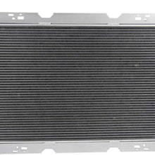 CoolingSky 62MM 4 Row Core Aluminum Radiator +2X12" Fan +Shroud&Thermostat Relay Kit for Ford F-150 F-250 F-350 Pickup Truck 1985-97