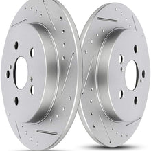 FINDAUTO Brake Rotor kits Professional Disc 2pcs fit for L-exus CT0h,for P-ontiac Vibe,for T-oyota Corolla/Matrix/Prius/Prius Plug-In/Prius Prime