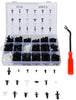 ANGLEWIDE 408Pcs Bumper Retainer Clips Auto Plastic Rivets Fasteners Push Car Clips eith Tool Replacement for Toyota GM Ford Acura