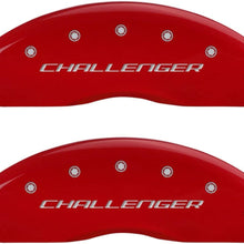 MGP Caliper Covers 12001SCHBRD Caliper Cover with Red Powder Coat Finish, (Set of 4)