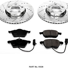 Power Stop K528 Front Brake Kit with Drilled/Slotted Brake Rotors and Z23 Evolution Ceramic Brake Pads
