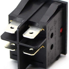 iJDMTOY (1) Dual On/Off Snap-In Rectangle Rocket Dashboard Switch For Car Truck SUV ATV (2-PIN SPST 16A/250V)